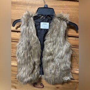 Old Navy Tan Faux Fur Vest